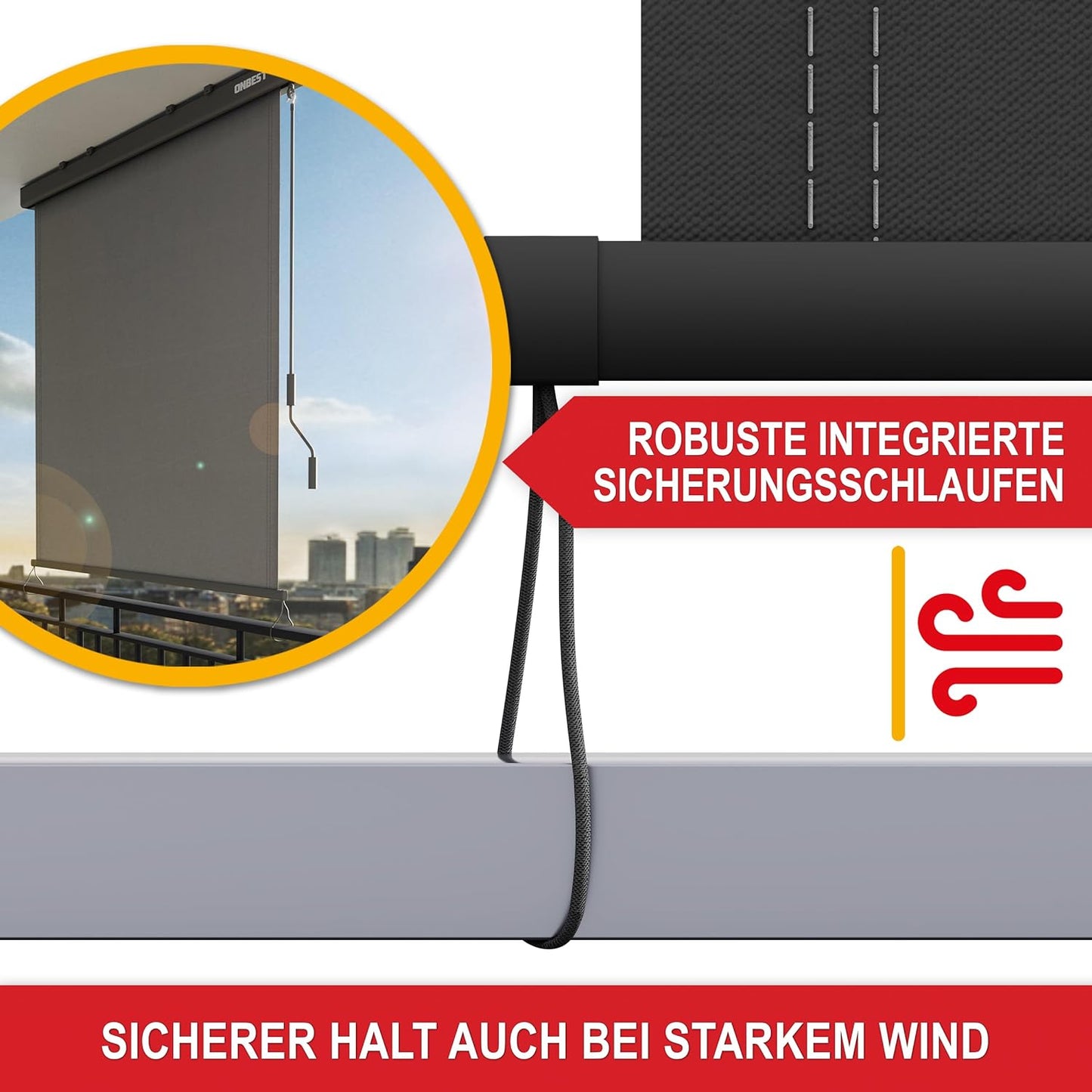 Vertikalmarkise ausziehbar Anthrazit Sichtschutz Sonnenschutz 250 x 160 cm (44475)