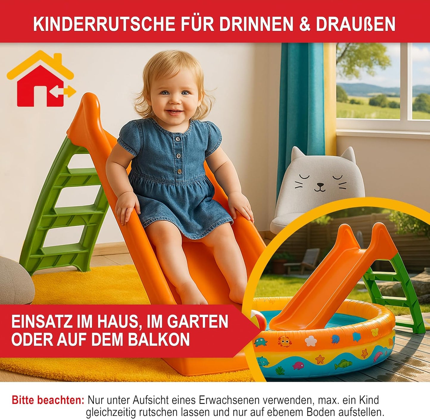 Kinderrutsche Rutsche mit Wasseranschluss