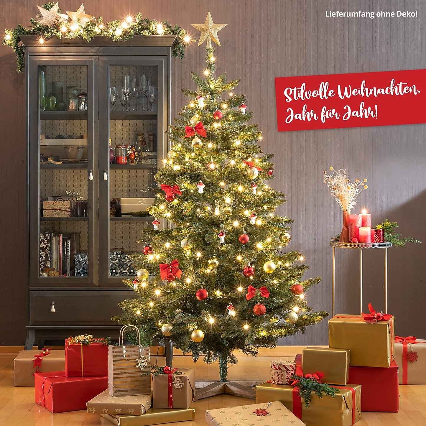 Künstlicher Weihnachtsbaum Tannebaum Weihnachten 220cm 06