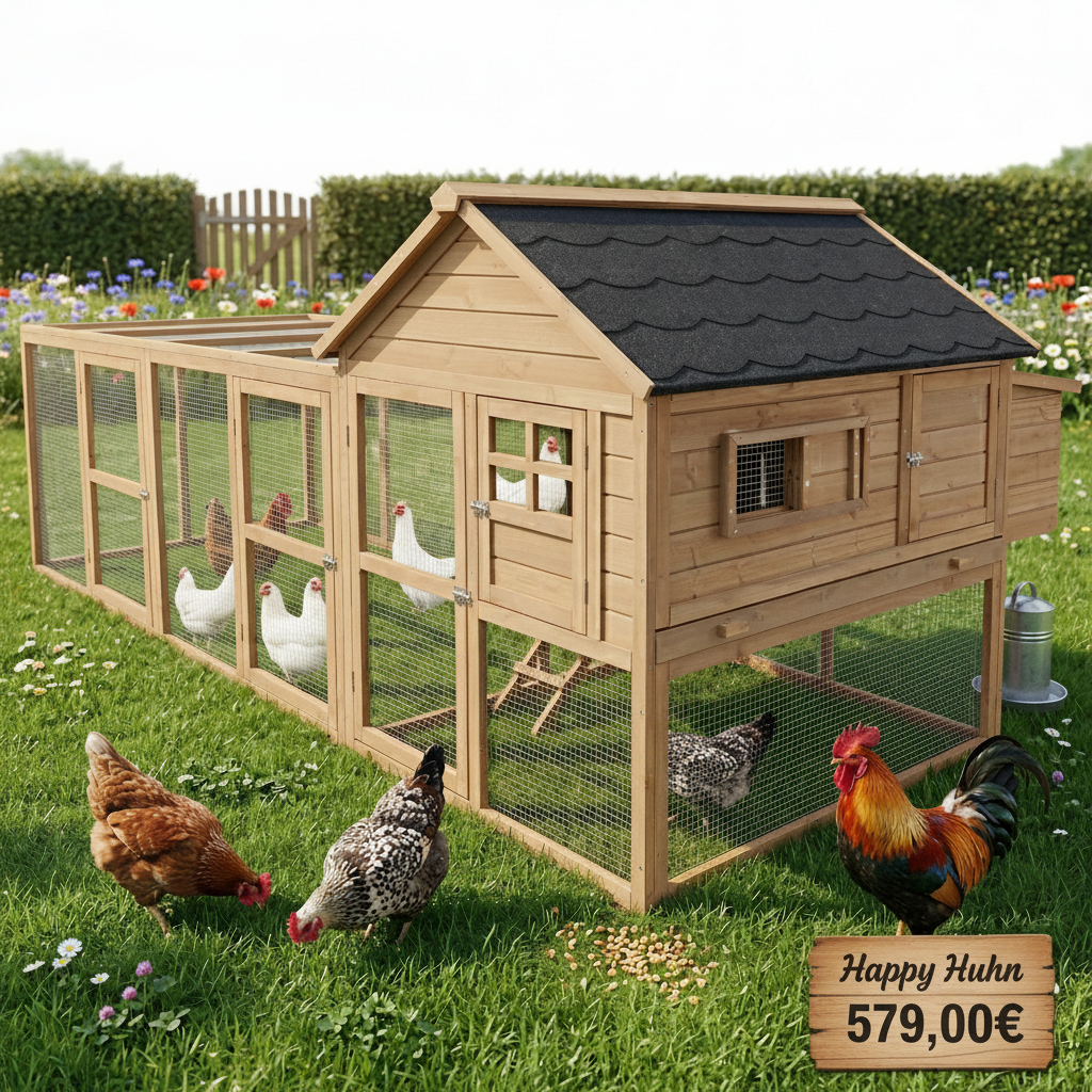 Hühnerstall Kükenstall Wachtelstall Hühnervoliere Happy Huhn