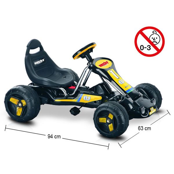 Tret Kinder Go-Kart Schwarz Gelb