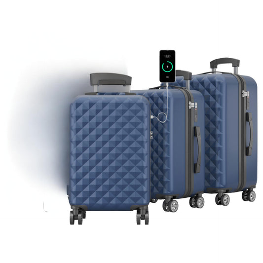3 teiliges Kofferset  Blau   S-M-L