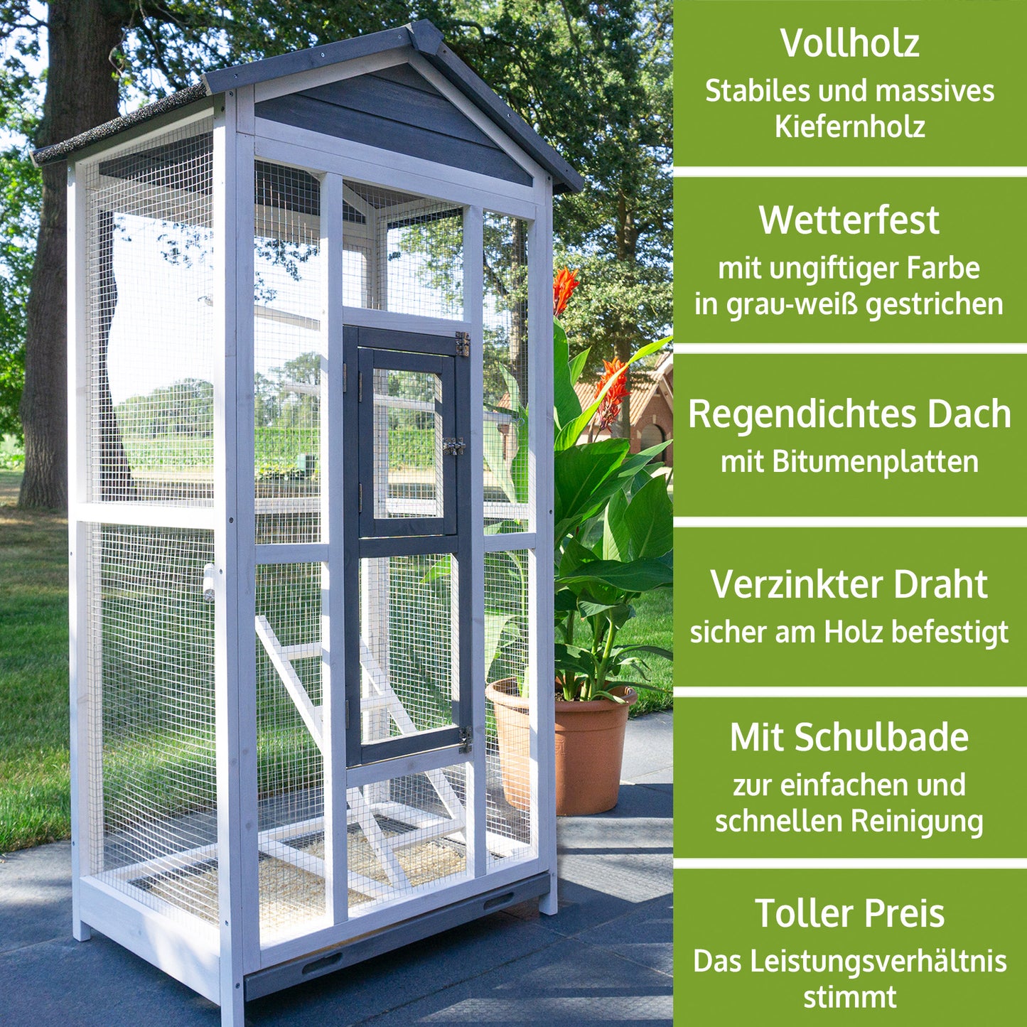 Vogelvoliere Voliere Vogelkäfig Käfig Vogelhaus L 303