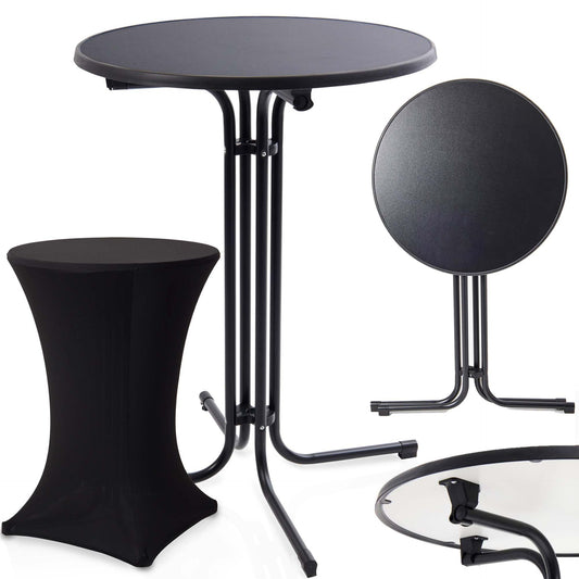 BITTE LESEN !!! Retourenware ! Stehtisch Gartentisch Klapptisch Bistrotisch Biertisch Kunsstoff Schwarz