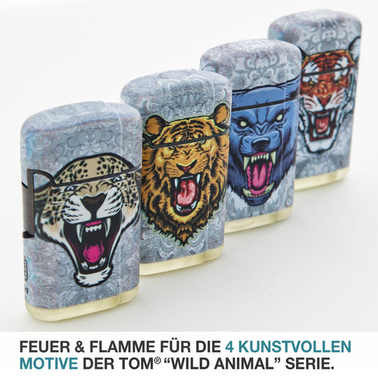Elektronik Feuerzeug mit Jet Flamme  Wild Animal