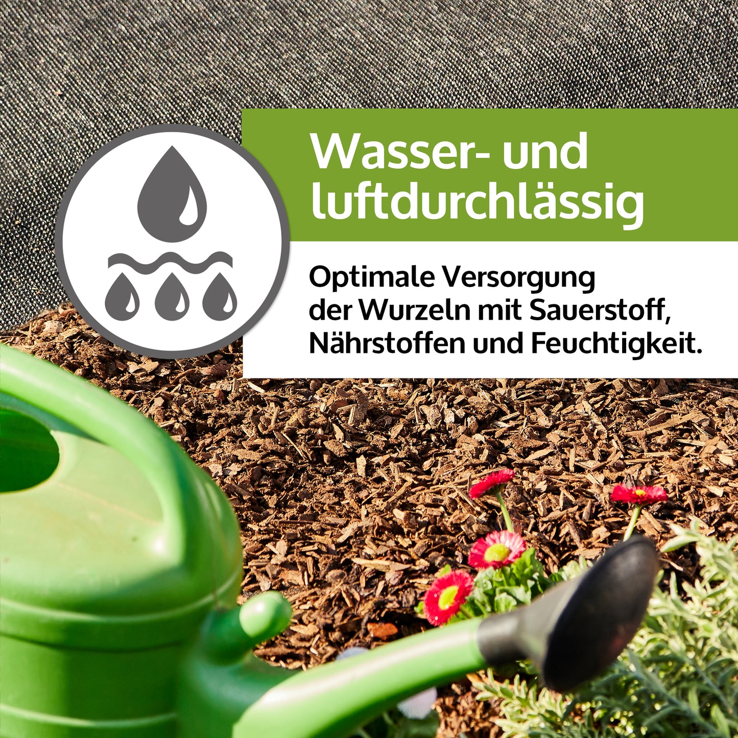 Unkrautvlies Gartenvlies Mulchvlies 50g/ m² 50 m Länge x 1 m Breite (551)