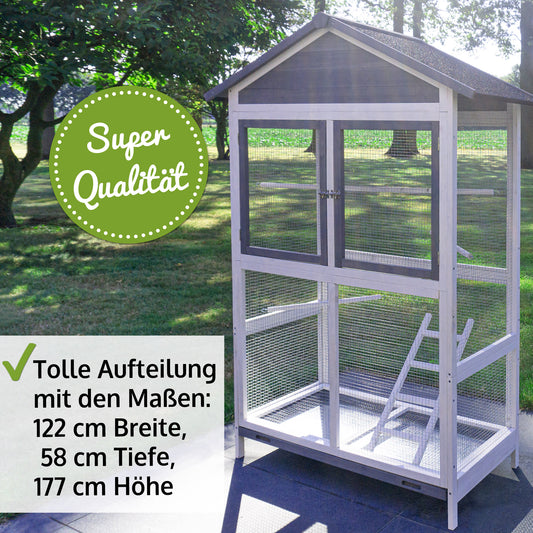 Vogelvoliere Voliere Vogelkäfig Käfig Vogelhaus XL 304