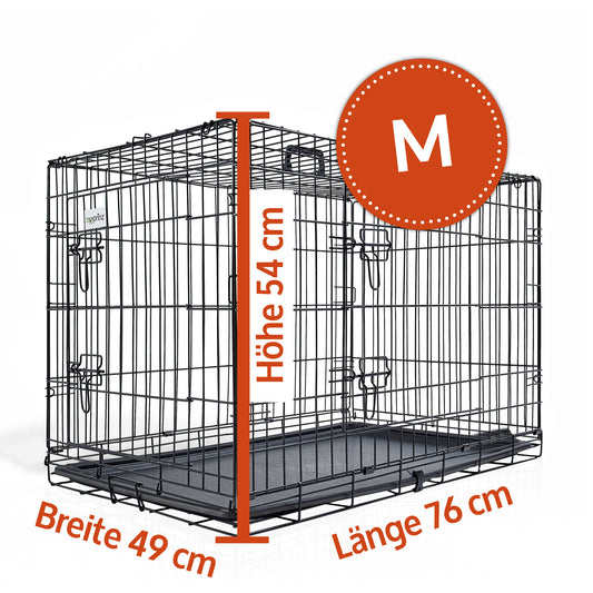 Hundetransportbox  Größe M – 76 x 49 x 54 cm (L x B x H)