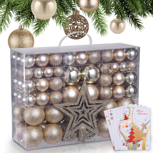 Weihnachtskugeln aus Kunststoff Christbaumschmuck Champanger