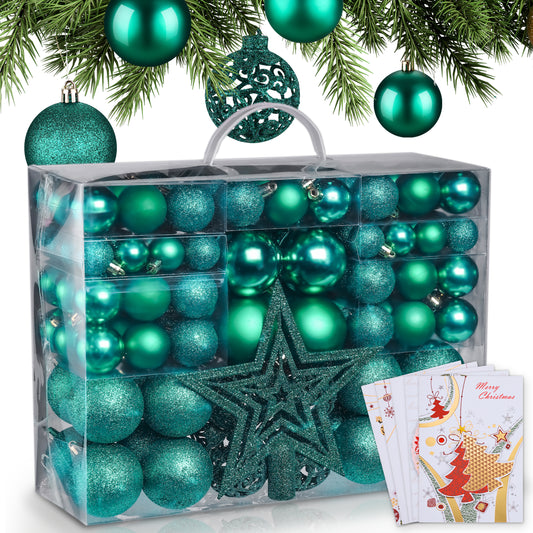 Weihnachtskugeln aus Kunststoff Christbaumschmuck Grün
