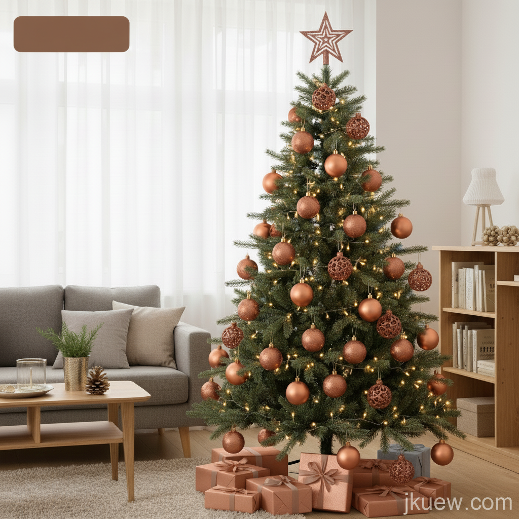 Weihnachtskugeln aus Kunststoff Christbaumschmuck  Braun