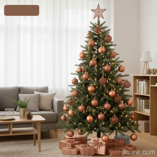 Weihnachtskugeln aus Kunststoff Christbaumschmuck  Braun