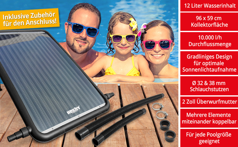 BITTE LESEN !!! Retourenware ! Solar Poolheizung Solarkollektor 12 l Wasserinhalt Solarheizung Pool Swimmingpool