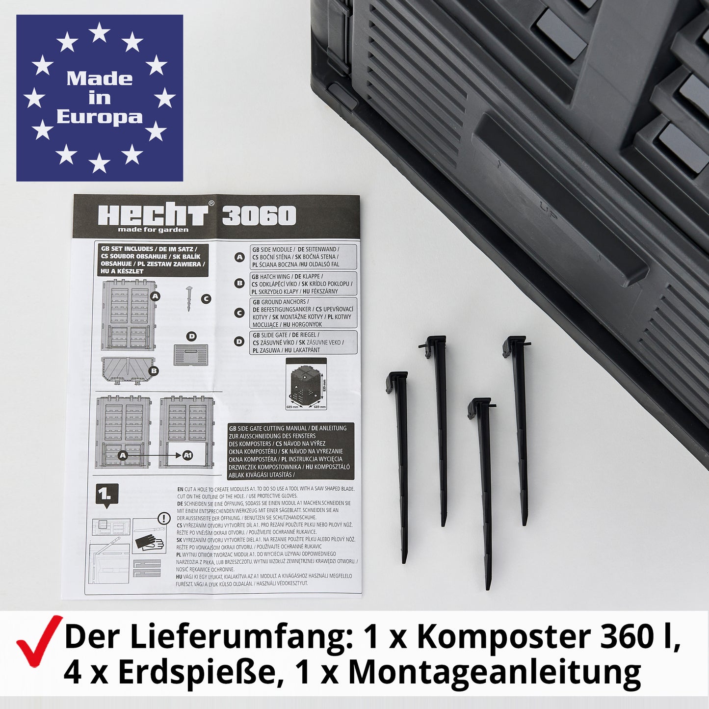 Komposter Thermokomposter 360 Liter Fassungsvermögen