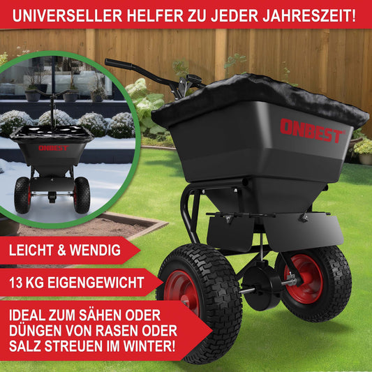 BITTE LESEN !!! Retourenware ! Streuwagen Düngestreuer Streuer Rasen sähen Düngen Streusalz