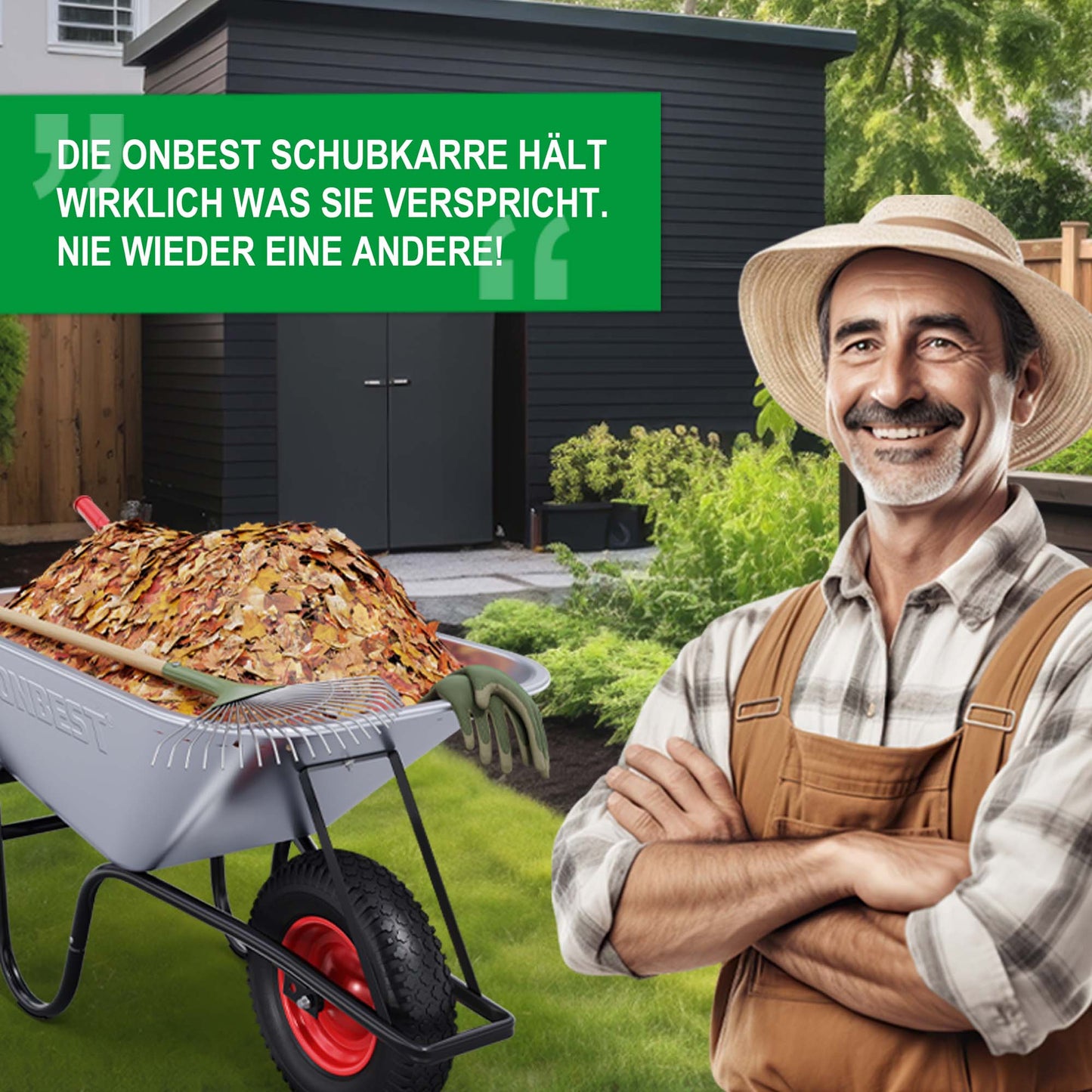 Gartenschubkarre Schubkarre Gartenkarre Vollverzinkte 100 Liter Wanne