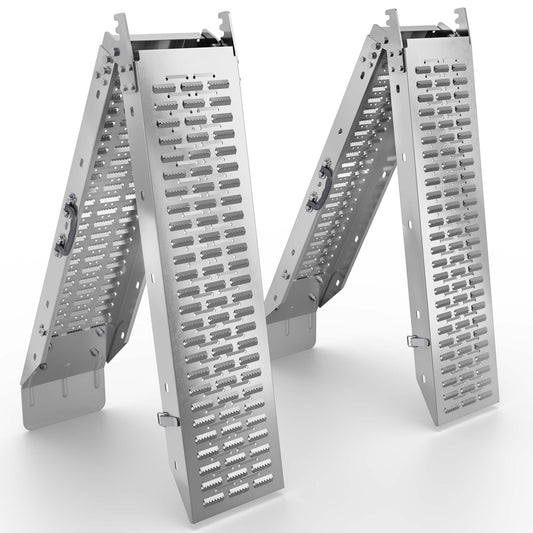 Klappmechanismus Auffahrrampe 400kg Pkw Stahl Lade Verlade Auto Auffahr Rampe