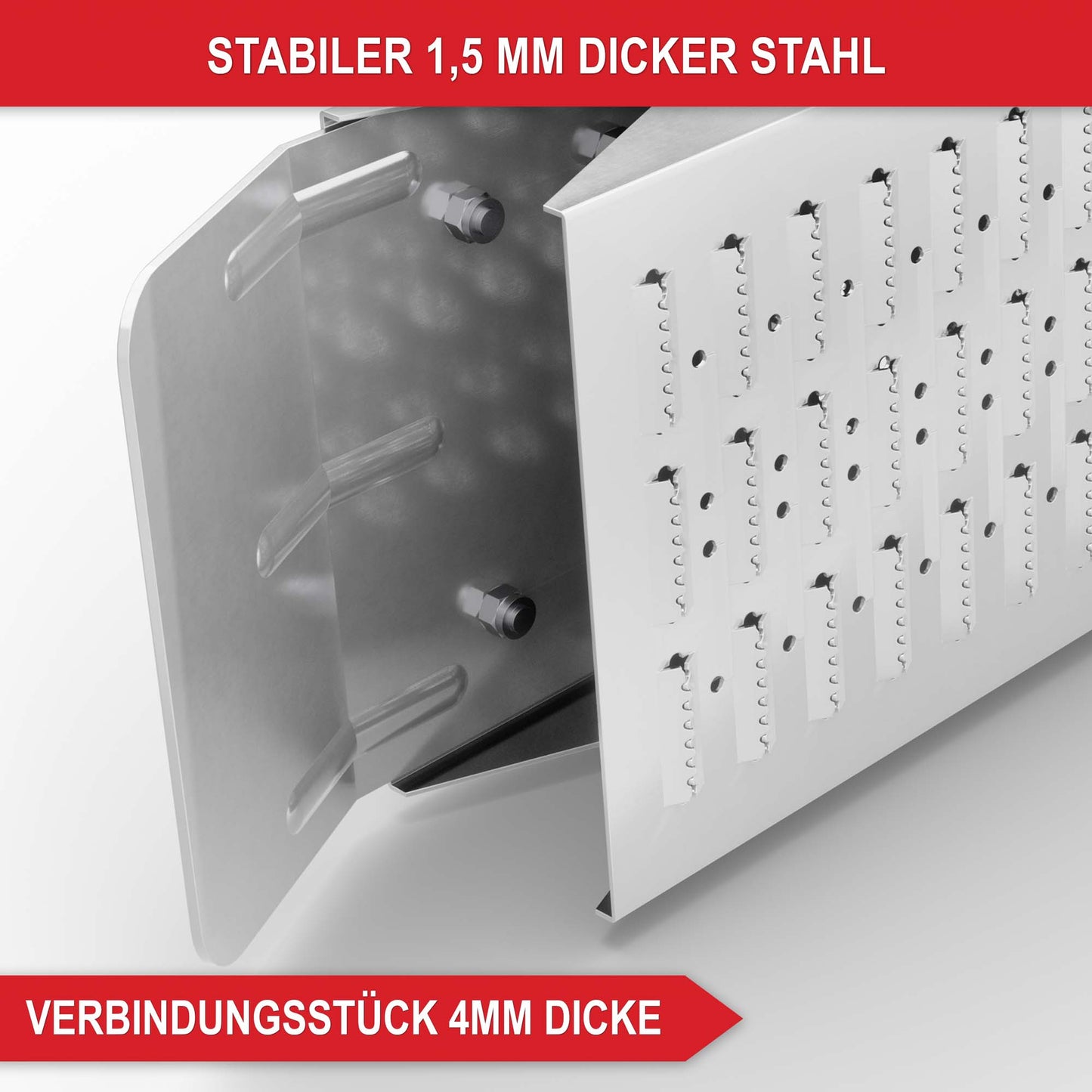 Klappmechanismus Auffahrrampe 400kg Pkw Stahl Lade Verlade Auto Auffahr Rampe