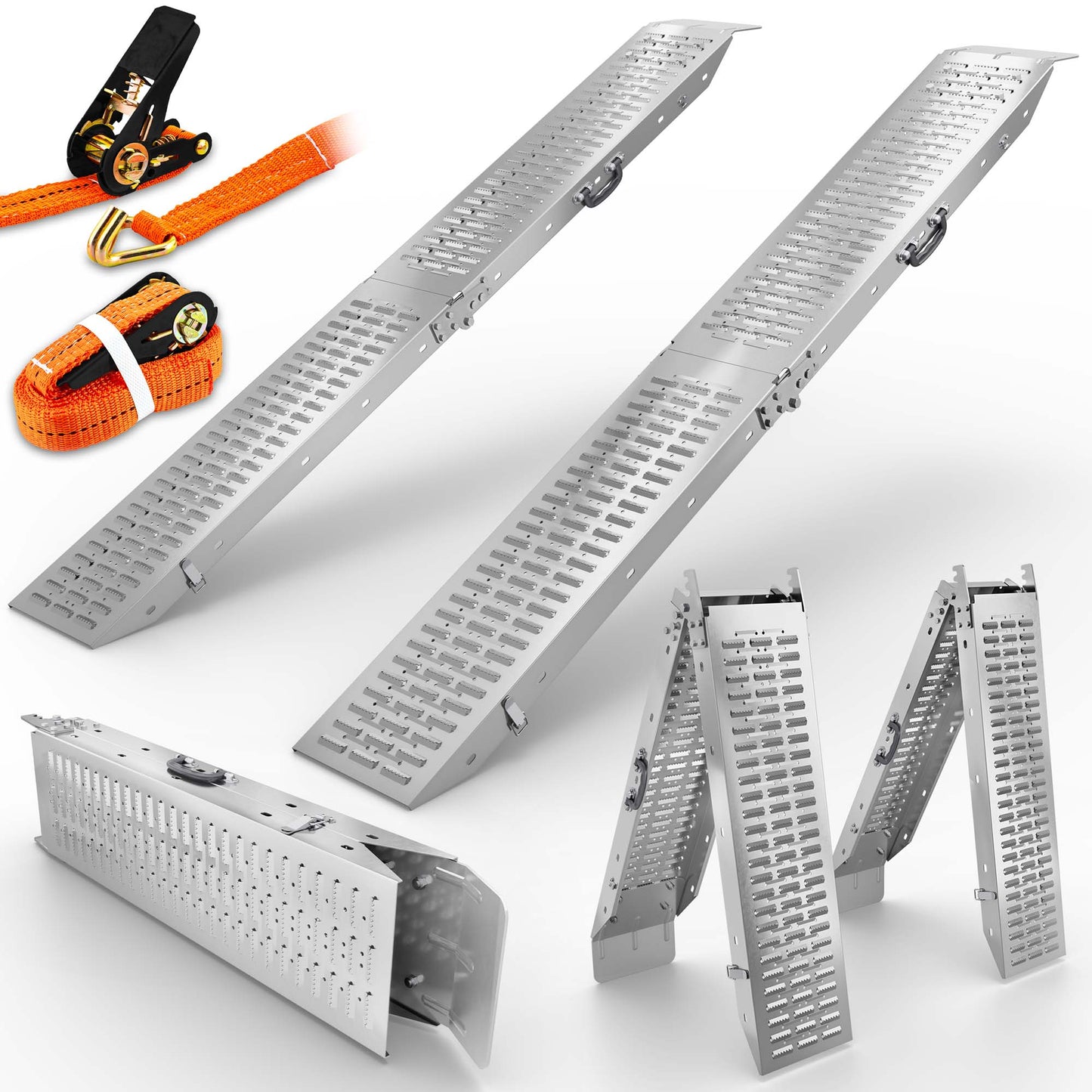 Klappmechanismus Auffahrrampe 400kg Pkw Stahl Lade Verlade Auto Auffahr Rampe