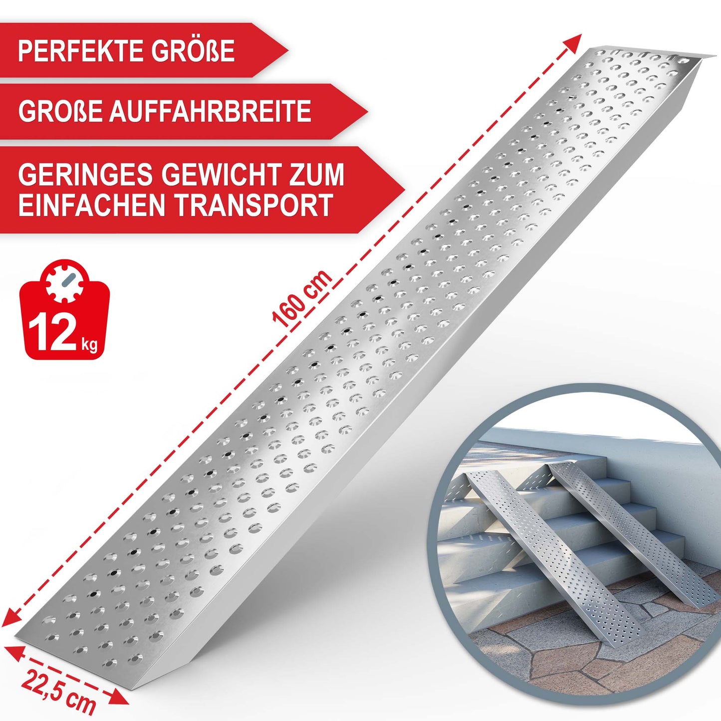 BITTE LESEN !!! Retourenware ! Auffahrrampe im 2er Set Stahl Tragkraft von 400 kg