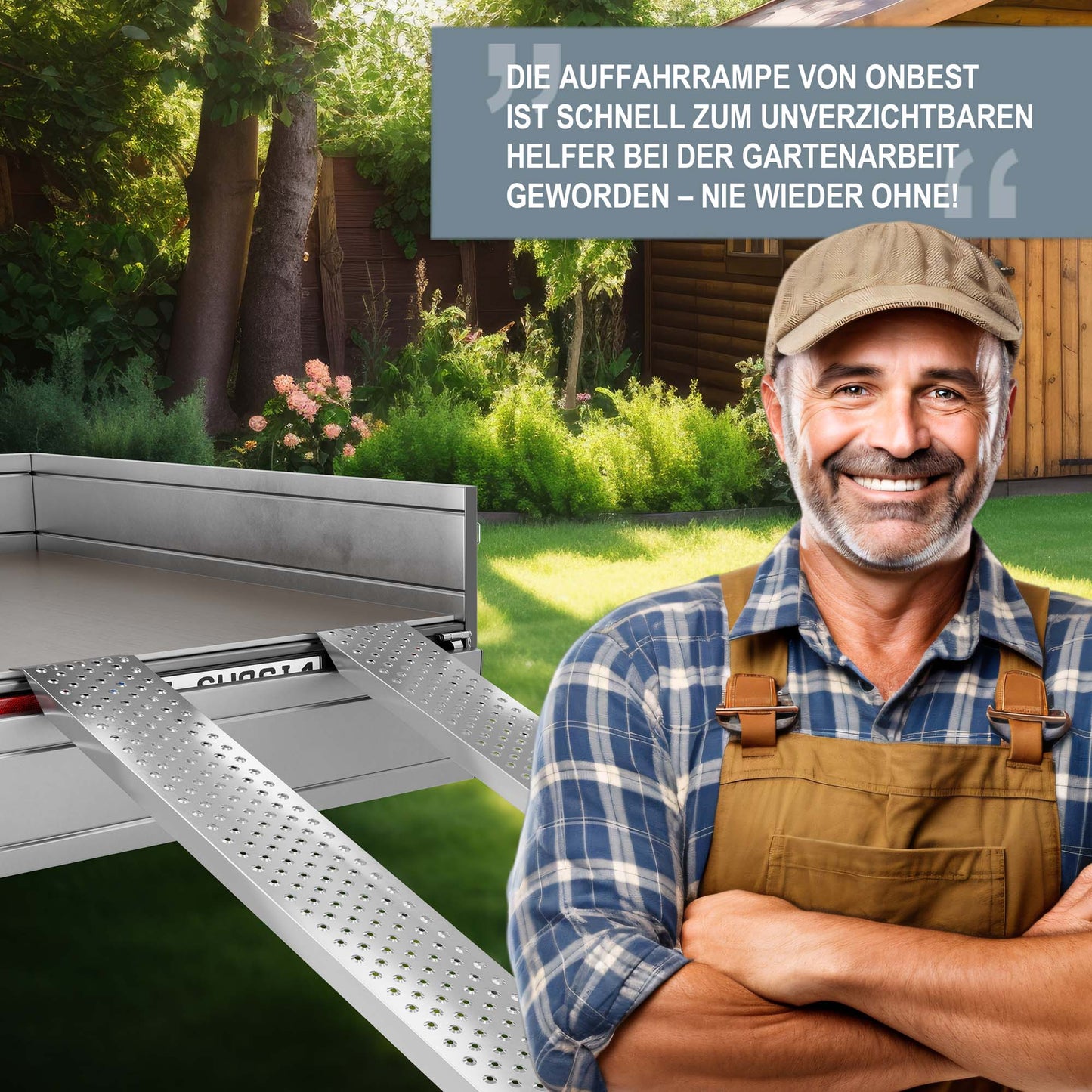 BITTE LESEN !!! Retourenware ! Auffahrrampe im 2er Set Stahl Tragkraft von 400 kg