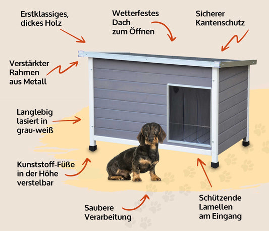 BITTE LESEN !!! Retourenware ! Hundehütte Jacky Größe M 85x58x60 cm