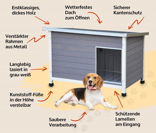 BITTE LESEN !!! Retourenware ! Hundehütte Jacky Größe L 105x67x68 cm