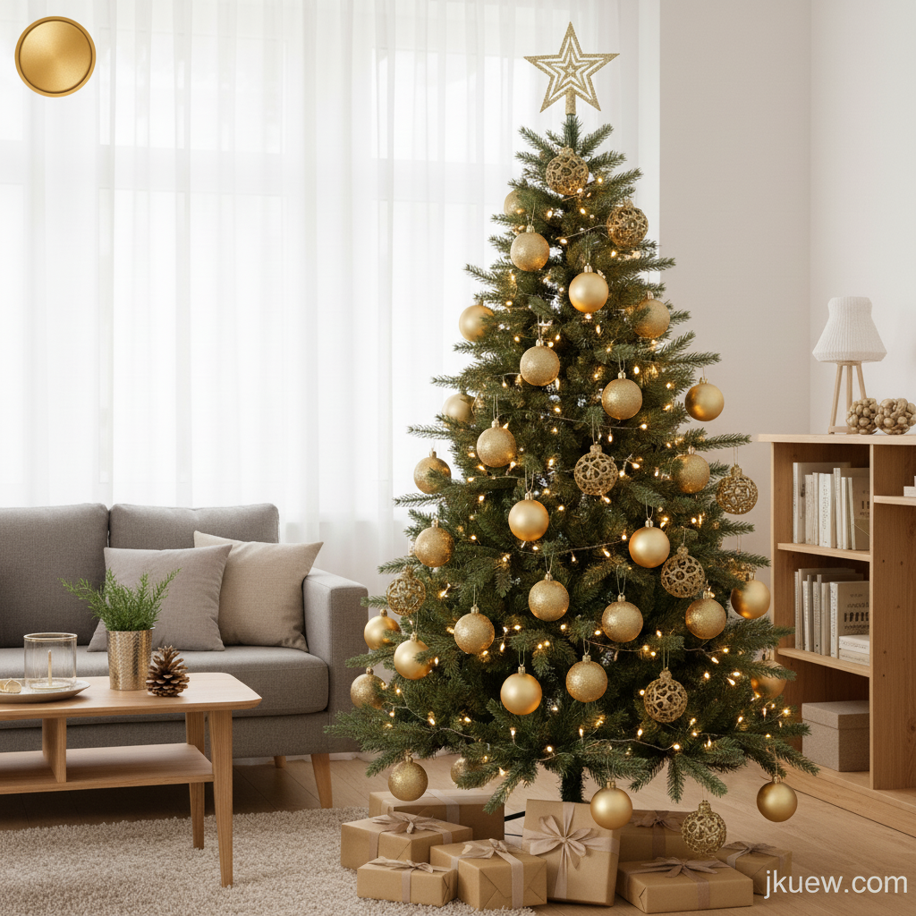 Weihnachtskugeln aus Kunststoff Christbaumschmuck  Gold
