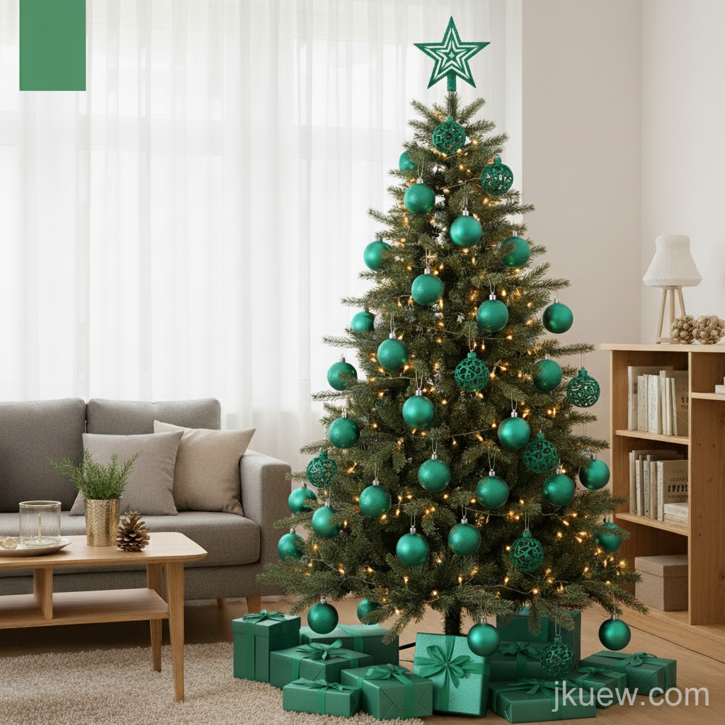 Weihnachtskugeln aus Kunststoff Christbaumschmuck Grün