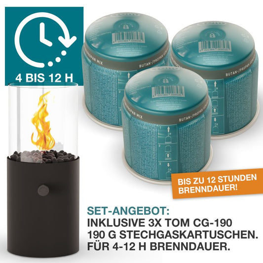 Tischkamin Gas Schwarz