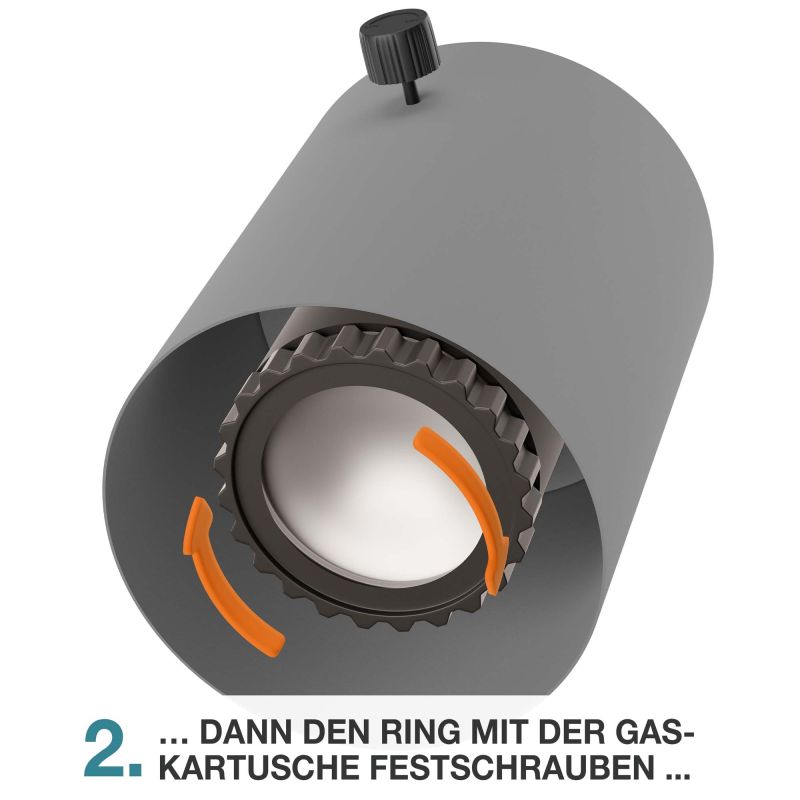 Tischkamin Gas Grau