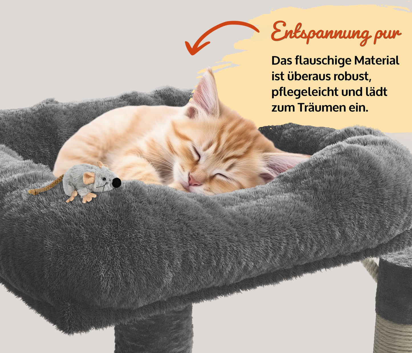 Kitty Dunkel Grau Katzenbaum Kletterbaum Katzenkratzbaum Katzen